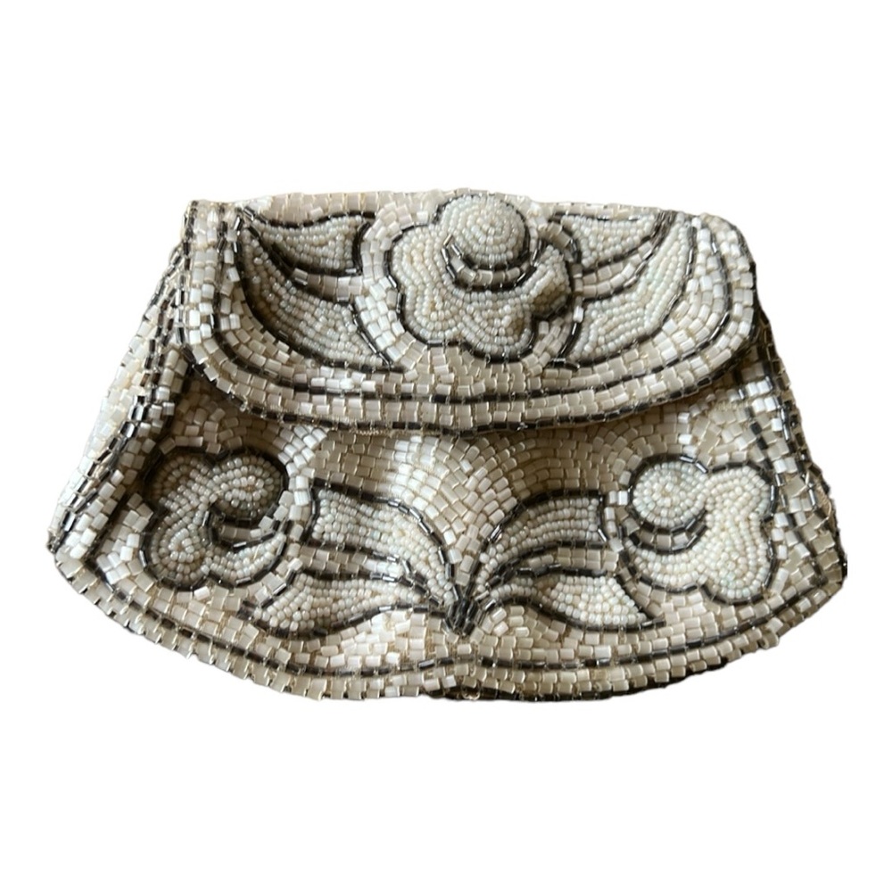 Art Deco Micro Beads Clutch Hand Made in France Vintage 1920s